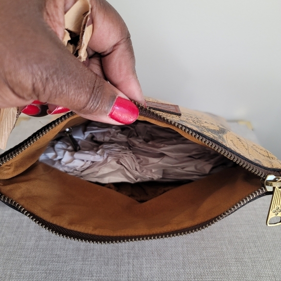 New Patricia Nash Valerie European Map Fold Over Handbag P715414 - Picture 2 of 5